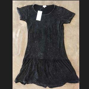 Black Acid Wash Shift Dress!